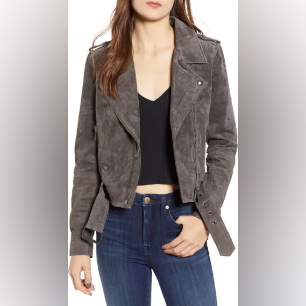 Blank NYC Charcoal Suede Jacket